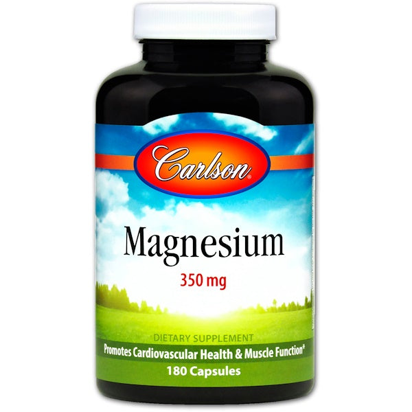 Carlson Labs, Magnesium, 350 mg, 180 Capsules