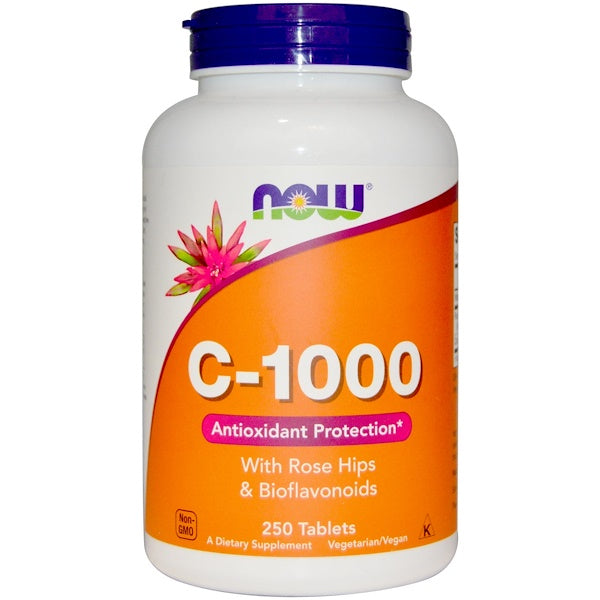 Now Foods, C-1000, With Rose Hips and Bioflavonoids, 250 Tablets