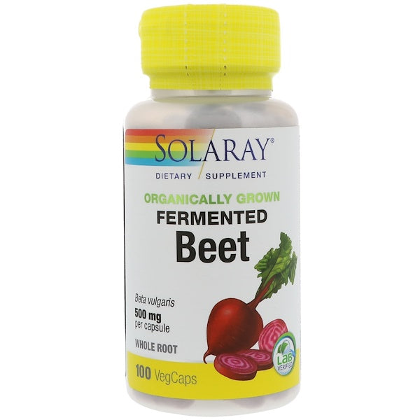 Solaray, Organically Grown Fermented Beet, 500 mg, 100 VegCaps