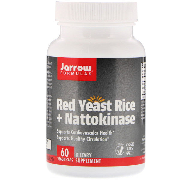 Jarrow Formulas, Red Yeast Rice + Nattokinase, 60 Veggie Caps