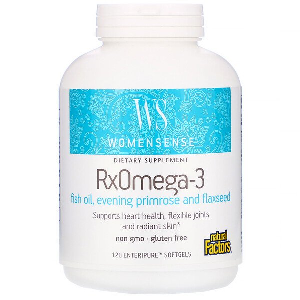 Natural Factors, WomenSense, RxOmega-3, 120 Enteripure Softgels