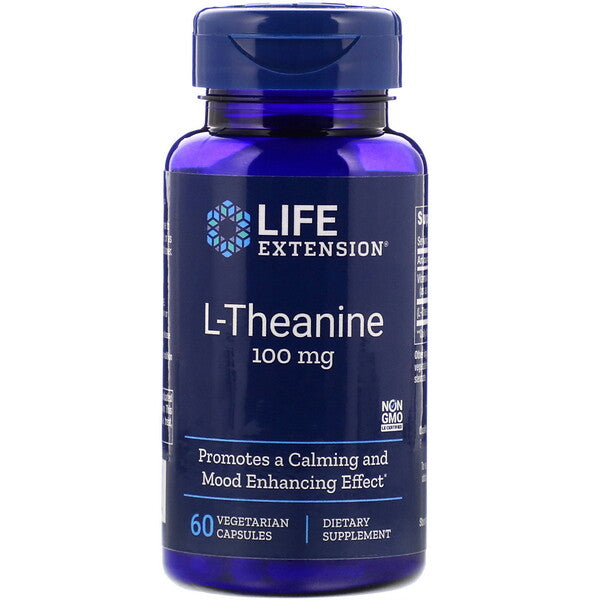Life Extension, L-Theanine, 100 mg, 60 Vegetarian Capsules
