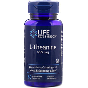 Life Extension, L-Theanine, 100 mg, 60 Vegetarian Capsules