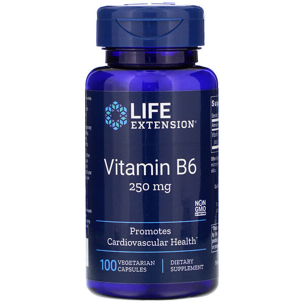 Life Extension, Vitamin B6, 250 mg, 100 Vegetarian Capsules