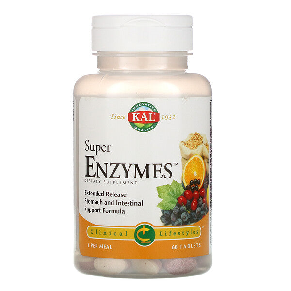 KAL, Super Enzymes, 60 Tablets