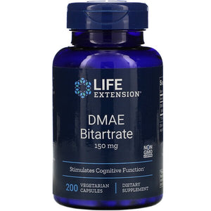 Life Extension, DMAE Bitartrate, 150 mg, 200 Vegetarian Capsules