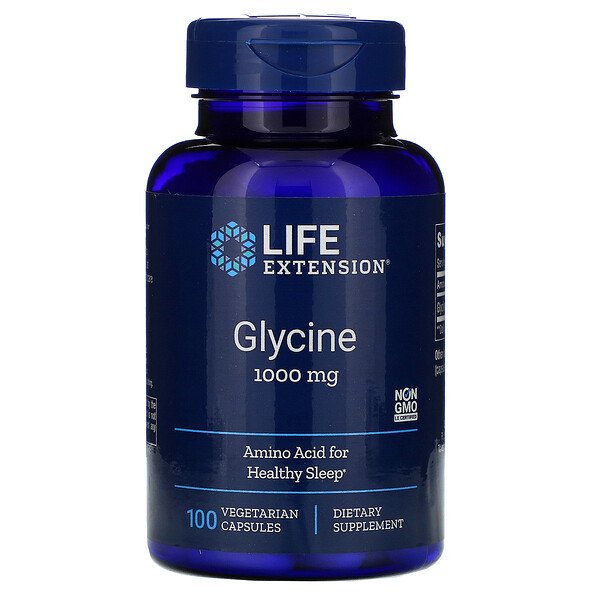 Life Extension, Glycine, 1,000 mg, 100 Vegetarian Capsules