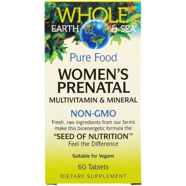 Natural Factors, Whole Earth & Sea, Women's Prenatal Multivitamin & Mineral, 60 Tablets