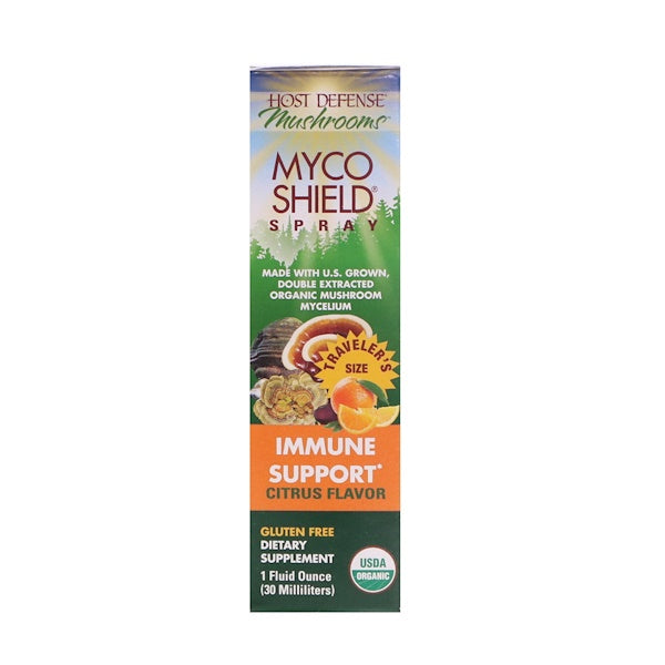 Fungi Perfecti, Mushrooms, Organic Myco Shield Spray, Immune Support Citrus Flavor, 1 fl oz (30 ml)