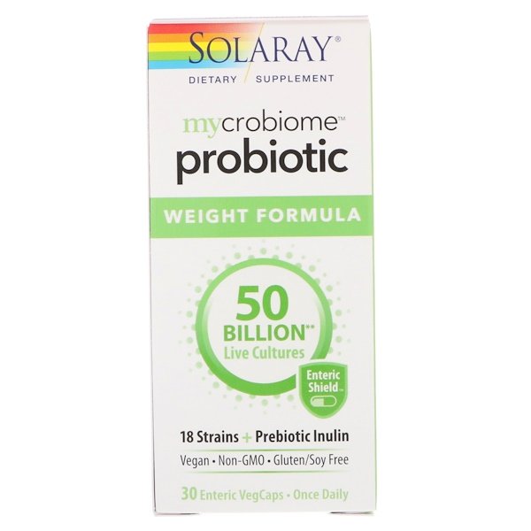 Solaray, Mycrobiome Probiotic Weight Formula, 50 Billion, 30 Enteric VegCaps