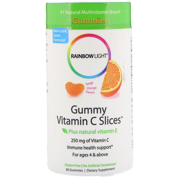 Rainbow Light, Gummy Vitamin C Slices, Tangy Orange Flavor, 90 Gummies