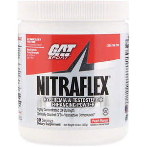 GAT, NITRAFLEX, Peach Mango, 10.6 oz (300 g)