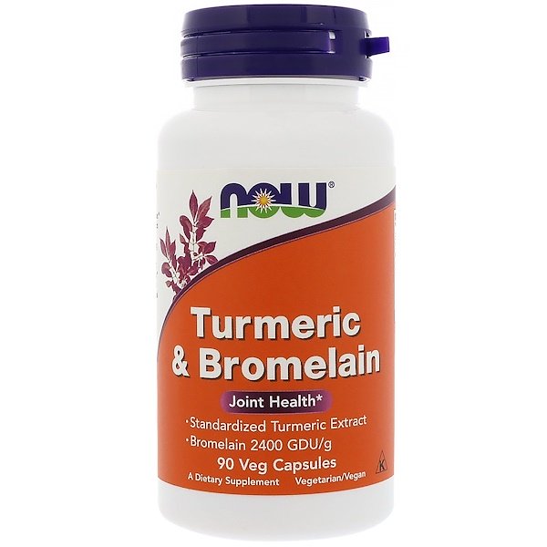 Now Foods, Turmeric & Bromelain, 90 Veg Capsules