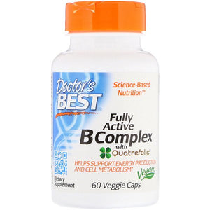 Doctor's Best, Fully Active B Complex with Quatrefolic, 60 Veggie Caps