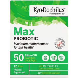 Kyolic, Kyo-Dophilus, Max Probiotic, 50 Billion CFU, 30 Vegetarian Capsules