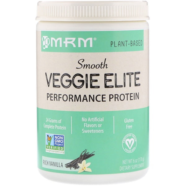 MRM, Smooth Veggie Elite Performance Protein, Rich Vanilla, 6 oz (170 g)