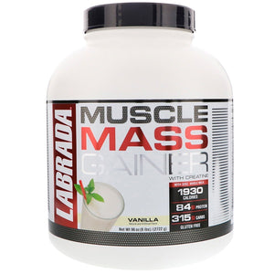 Labrada Nutrition, Muscle Mass Gainer with Creatine, Vanilla, 6 lbs (2722 g)