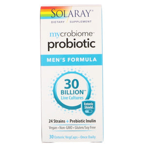 Solaray, Mycrobiome Probiotic Men's Formula, 30 Billion, 30 Enteric VegCaps