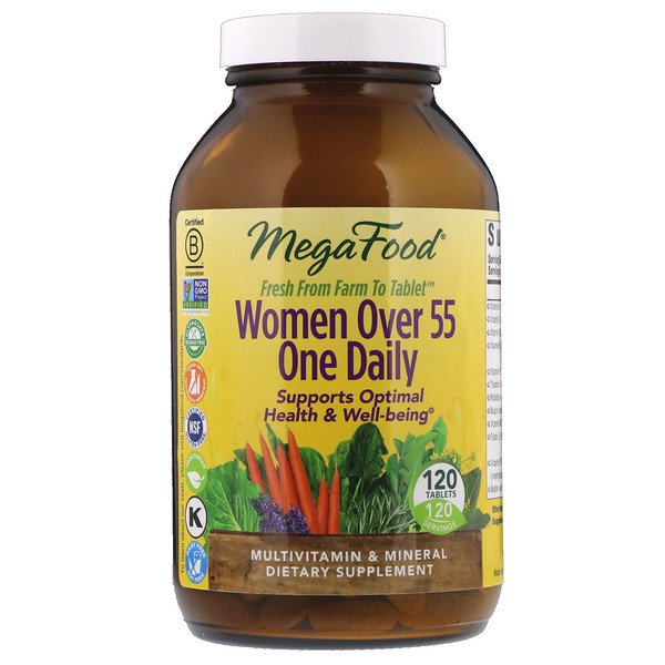 MegaFood, Women Over 55 One Daily, 120 Tablets