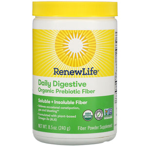 Renew Life, Daily Digestive Organic Prebiotic Fiber, 8.5 oz (240 g)