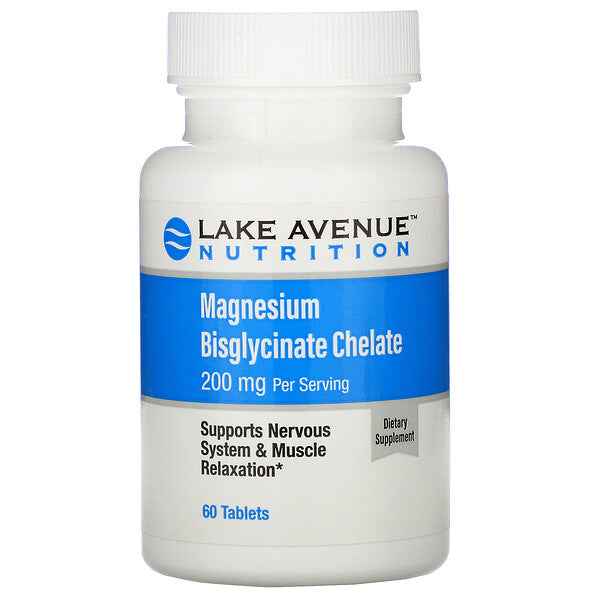 Lake Avenue Nutrition, Magnesium Bisglycinate Chelate, 200 mg, 60 Tablets