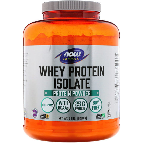 Now Foods, Sports, Whey Protein Isolate, Unflavored, 5 lbs (2268 g)