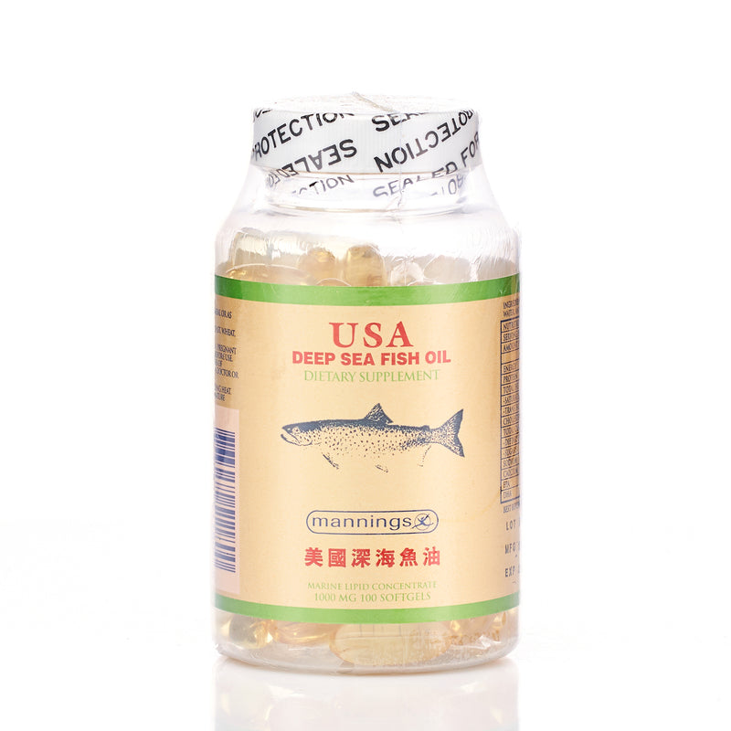 Mannings Usa Deep Sea Fish Oil 1000mg 100pcs