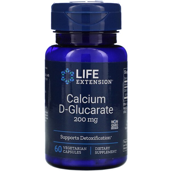 Life Extension, Calcium D-Glucarate, 200 mg, 60 Vegetable Capsules