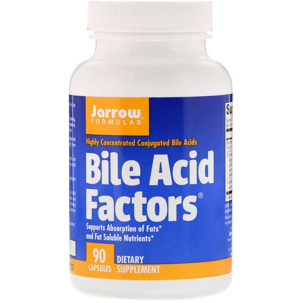 Jarrow Formulas, Bile Acid Factors, 90 Capsules