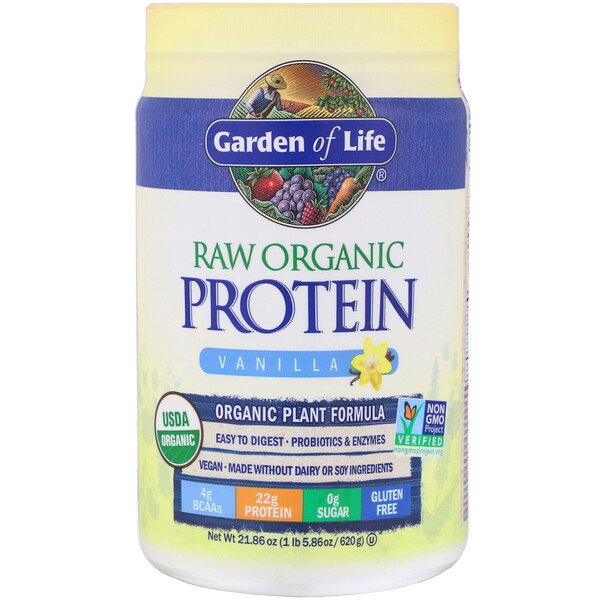 Garden of Life, RAW Organic Protein, Organic Plant Formula, Vanilla, 21.86 oz (620 g)