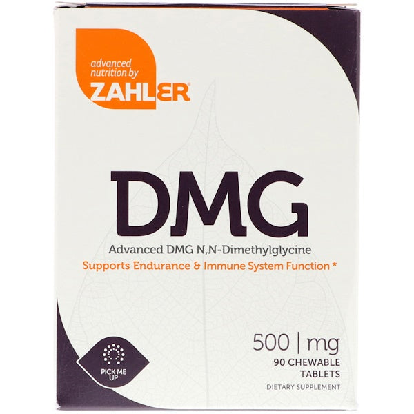 Zahler, DMG, Advanced DMG N, N-Dimethylglycine, 500 mg, 90 Chewable Tablets