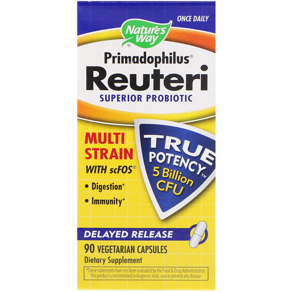 Nature's Way, Primadophilus Reuteri, Superior Probiotic, 90 Vegetarian Capsules