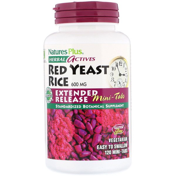 Nature's Plus, Herbal Actives, Red Yeast Rice, 600 mg, 120 Mini-Tabs