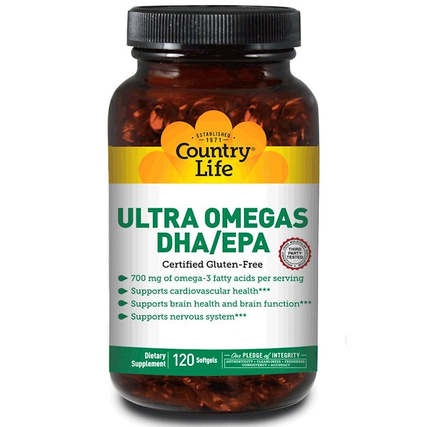 Country Life, Ultra Omegas DHA / EPA, 120 Softgels