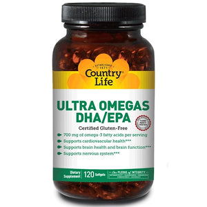 Country Life, Ultra Omegas DHA / EPA, 120 Softgels