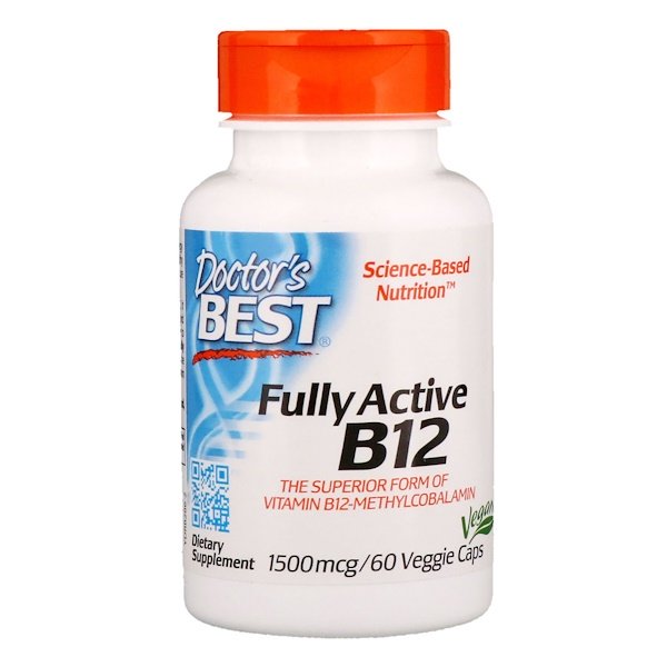 Doctor's Best, Best Fully Active B12, 1500 mcg, 60 Veggie Caps