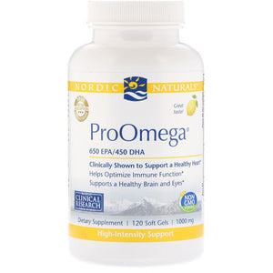 Nordic Naturals, ProOmega, Lemon, 1,000 mg, 120 Soft Gels