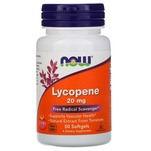 Now Foods, Lycopene, 20 mg, 50 Softgels