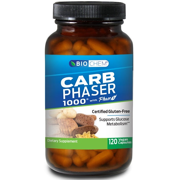 Biochem, Carb Phaser 1000 with Phase 2, 120 Vegan Capsules