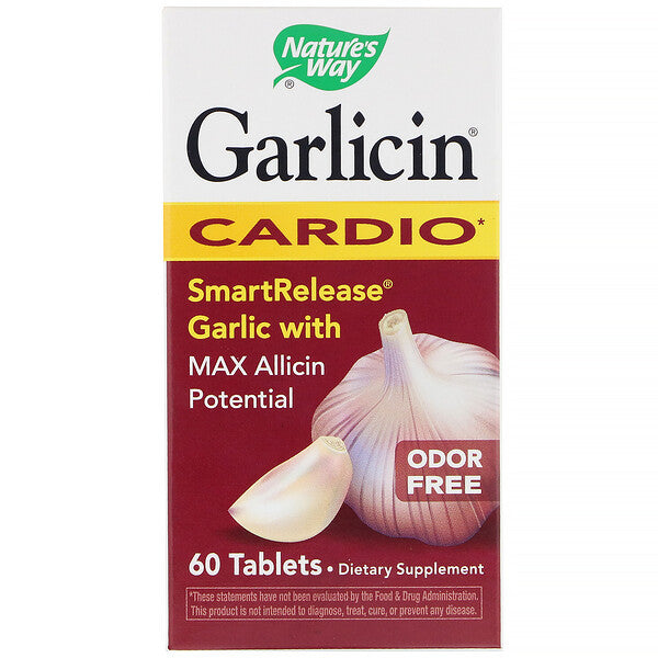 Nature's Way, Garlicin Cardio, Odor Free, 60 Tablets