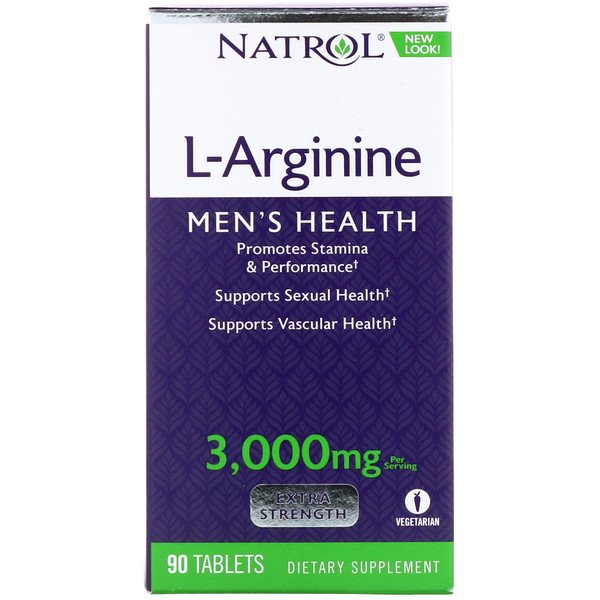 Natrol, L-Arginine, 3,000 mg, 90 Tablets