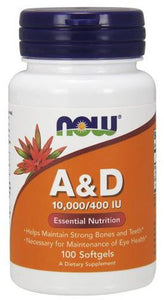 Vitamin A & D 10000/400 Iu 100 Softgels